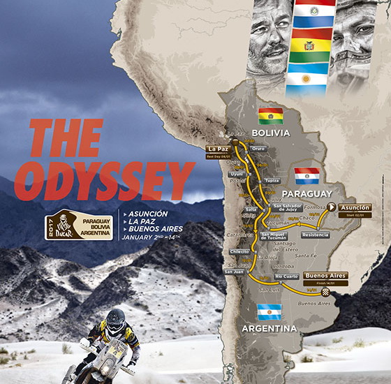 Mapa do Rali Dakar - Edição de 2017